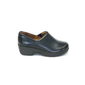 Shoes For Crews Clogs Nurse Black Leather Slip On Womens US 6